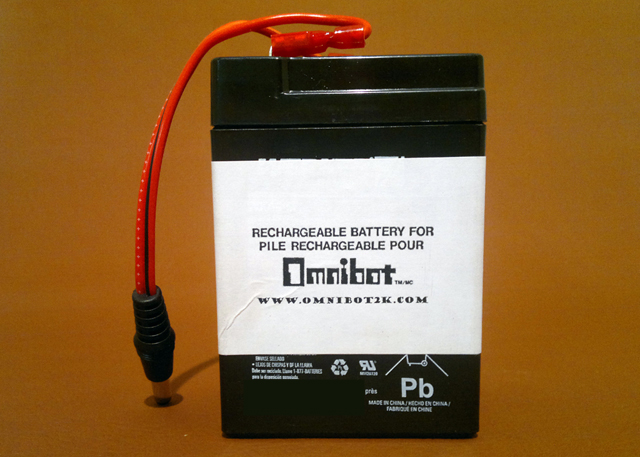 Lead Acid 6 Volt, 5 Ah Omnibot/Robie Battery w/ Plug Lead Acid 6 Volt, 5 Ah Omnibot/Robie Battery w/ Plug