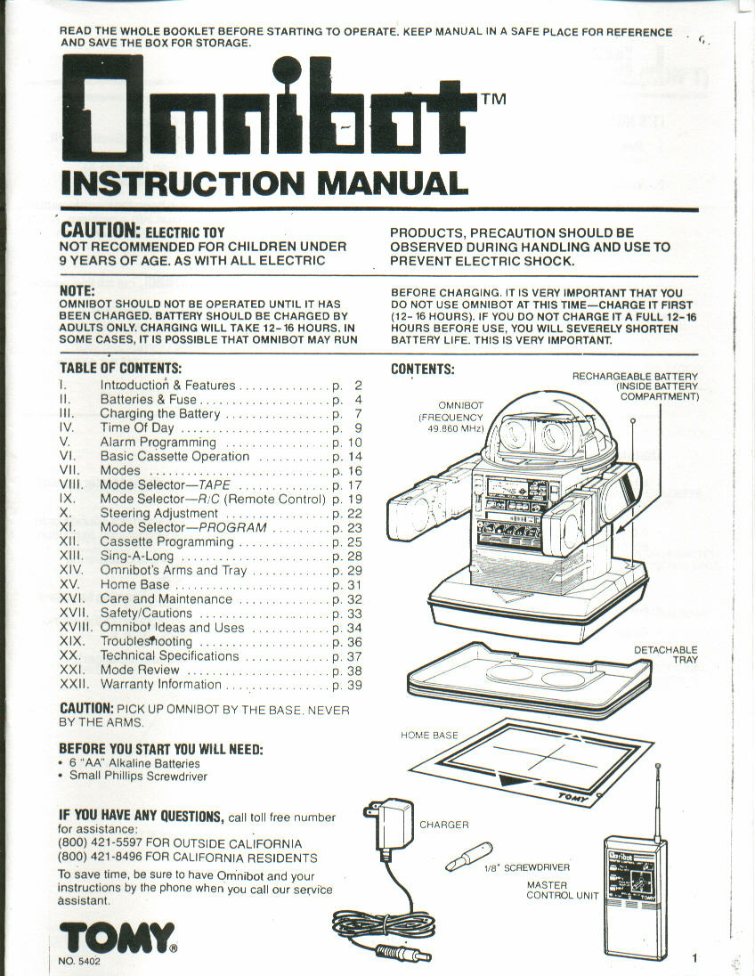 Omnibot Manual - Paper Omnibot Manual - Paper